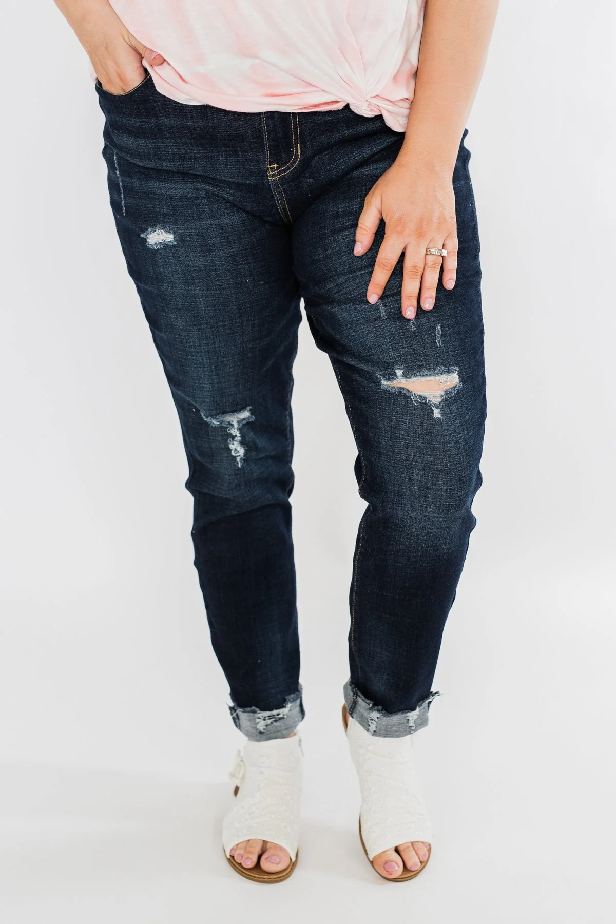YMI Raw Hem Skinny Jeans- Cassandra Wash - Image 4