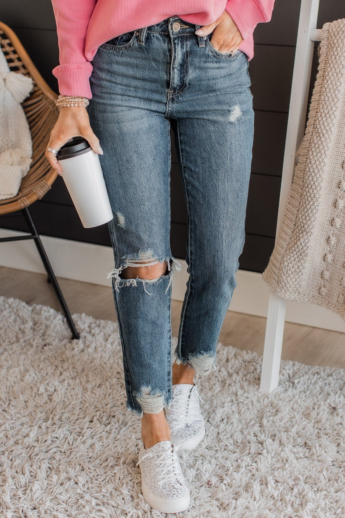 YMI Slim Straight Jeans- Jocelyn Wash - Image 3