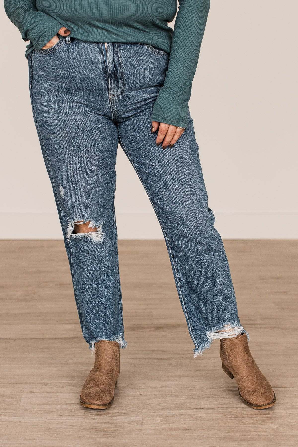 YMI Slim Straight Jeans- Jocelyn Wash - Image 4