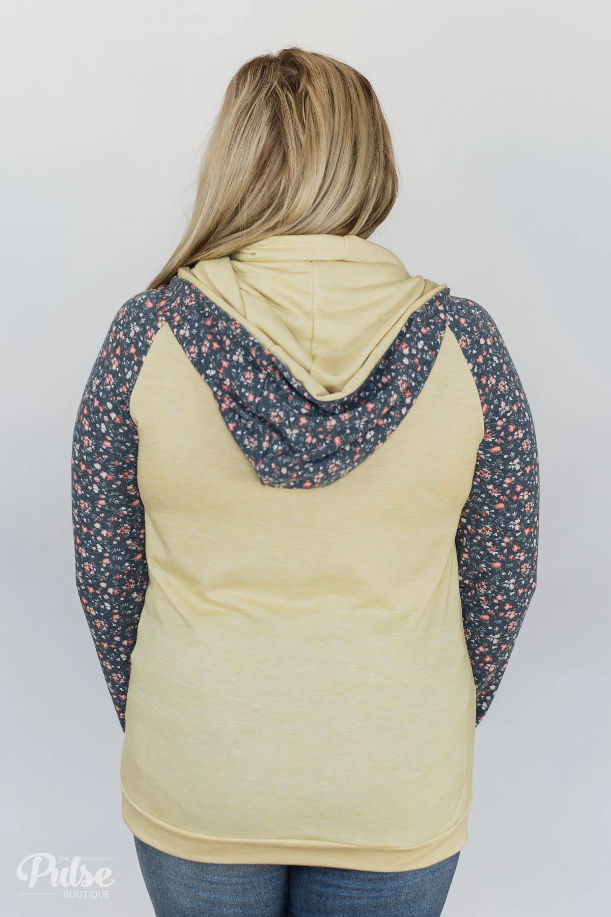 You Are My Sunshine Floral Hoodie- Yellow & Navy - Image 12