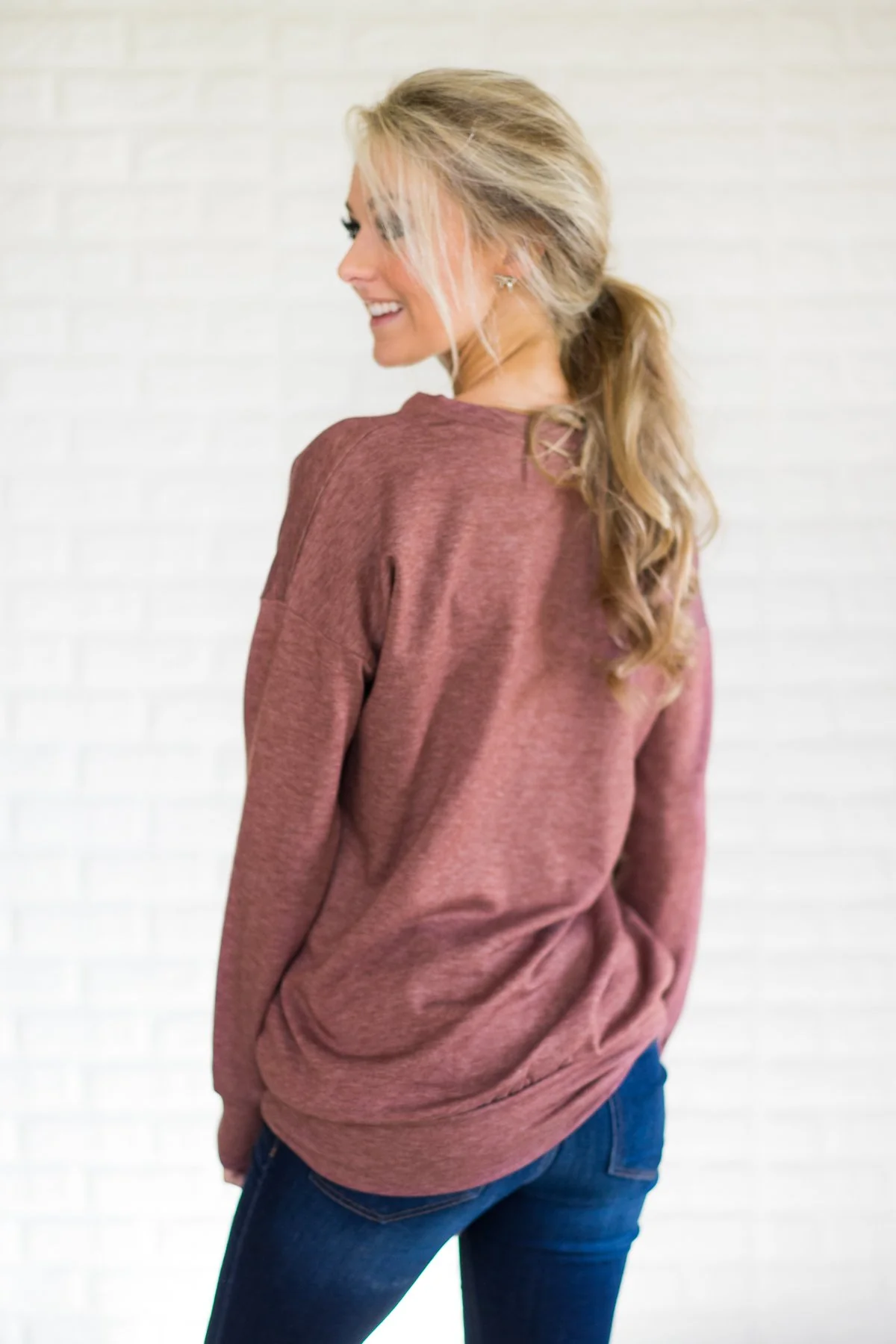 You Crossed My Path Sweater - Brick - Image 2