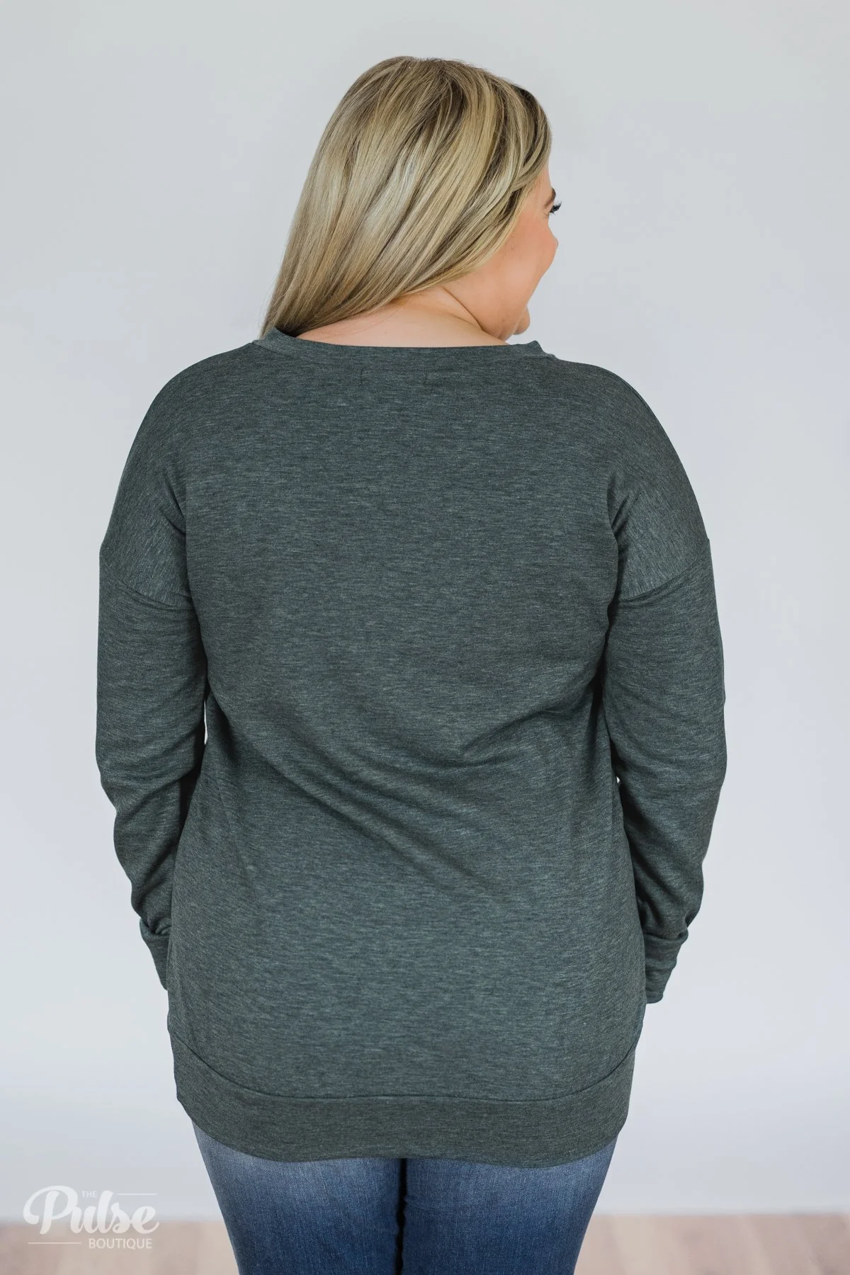 You Crossed My Path Sweatshirt- Deep Teal - Image 7