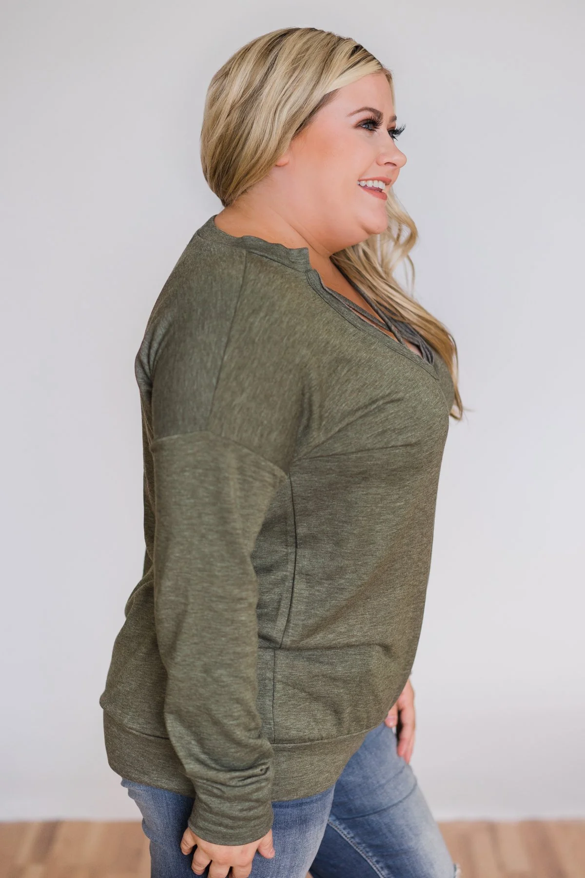 You Crossed My Path Sweatshirt- Olive - Image 8