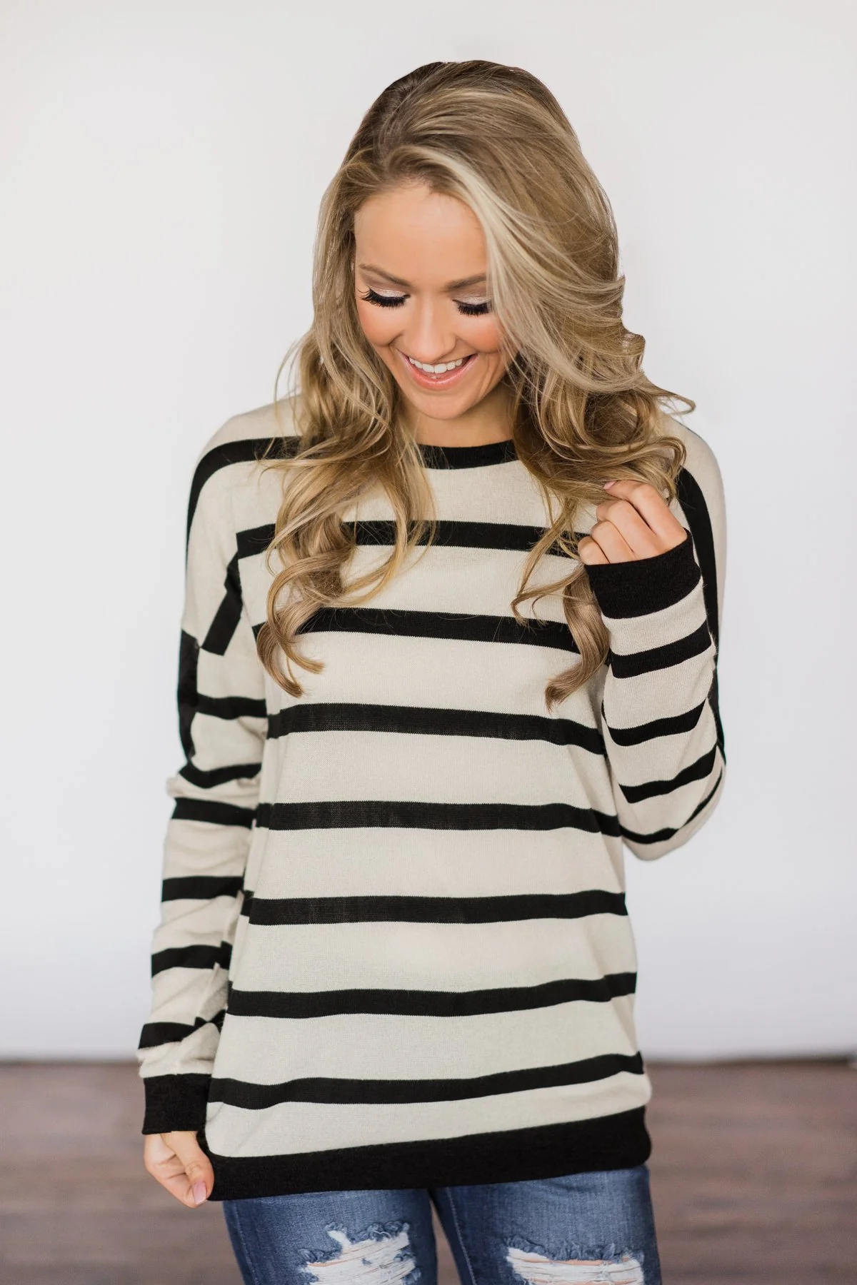 You Got it Bad Striped Top- Black - Image 7