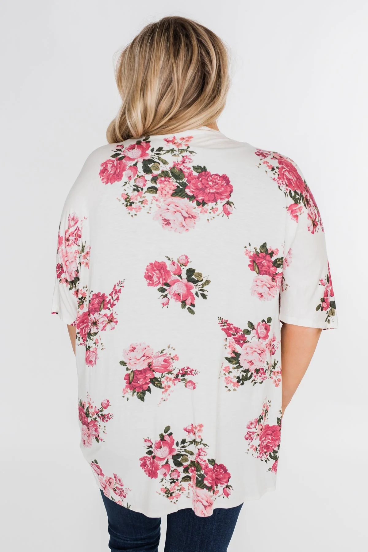You Make Me Speechless Floral Kimono- Ivory - Image 9