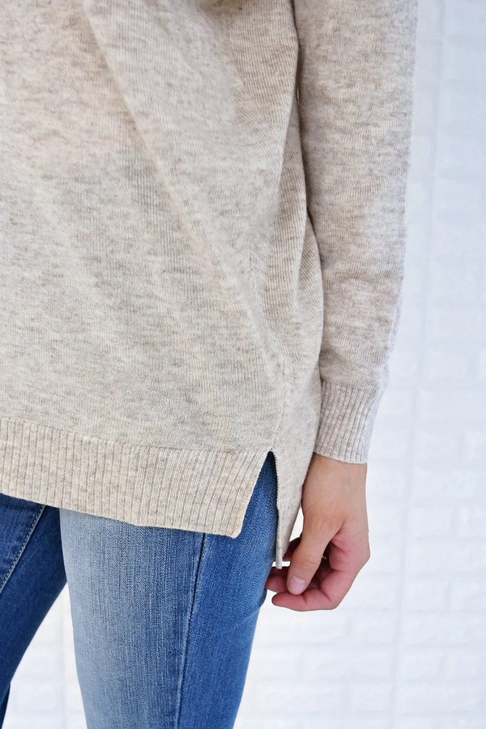 You Make My Dreams Sweater Top ~ Heathered Tan - Image 6