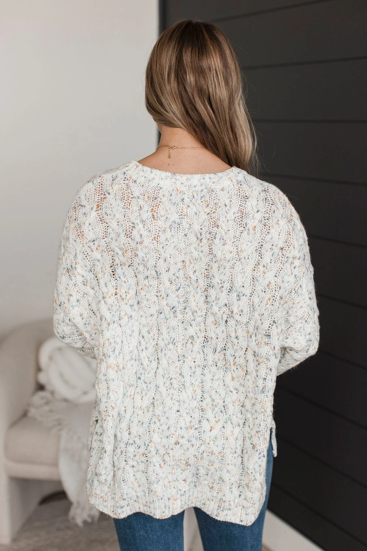 You’re Worth It Sprinkle Knit Sweater- Ivory - Image 8