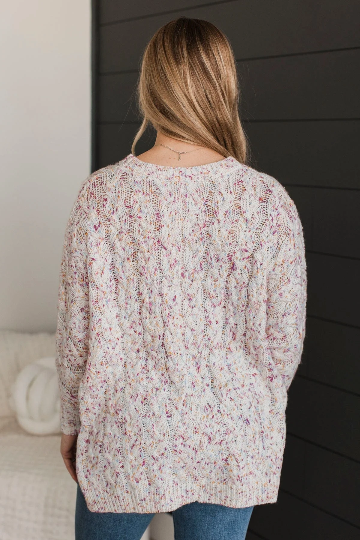 You’re Worth It Sprinkle Knit Sweater- Light Pink - Image 7