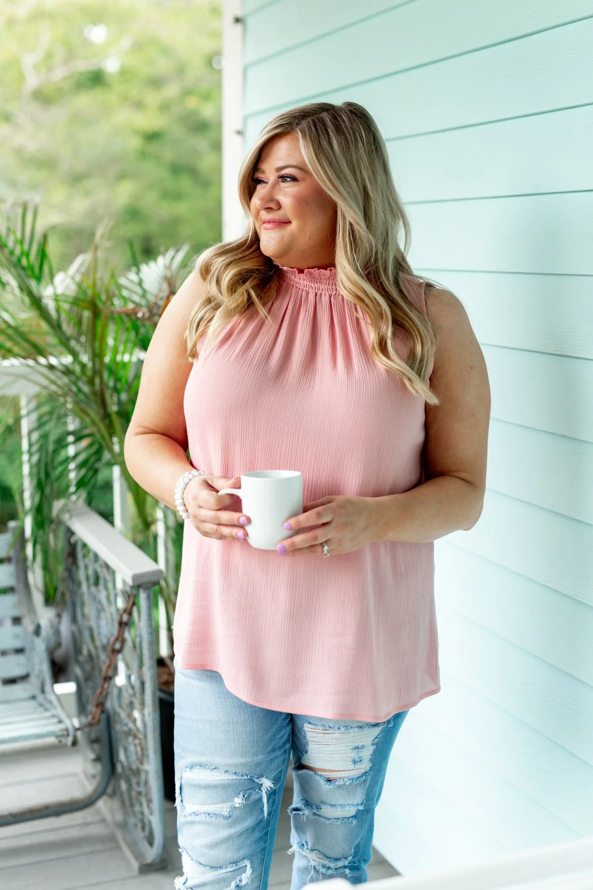 You Were Mine Tank Top- Blush - Image 4