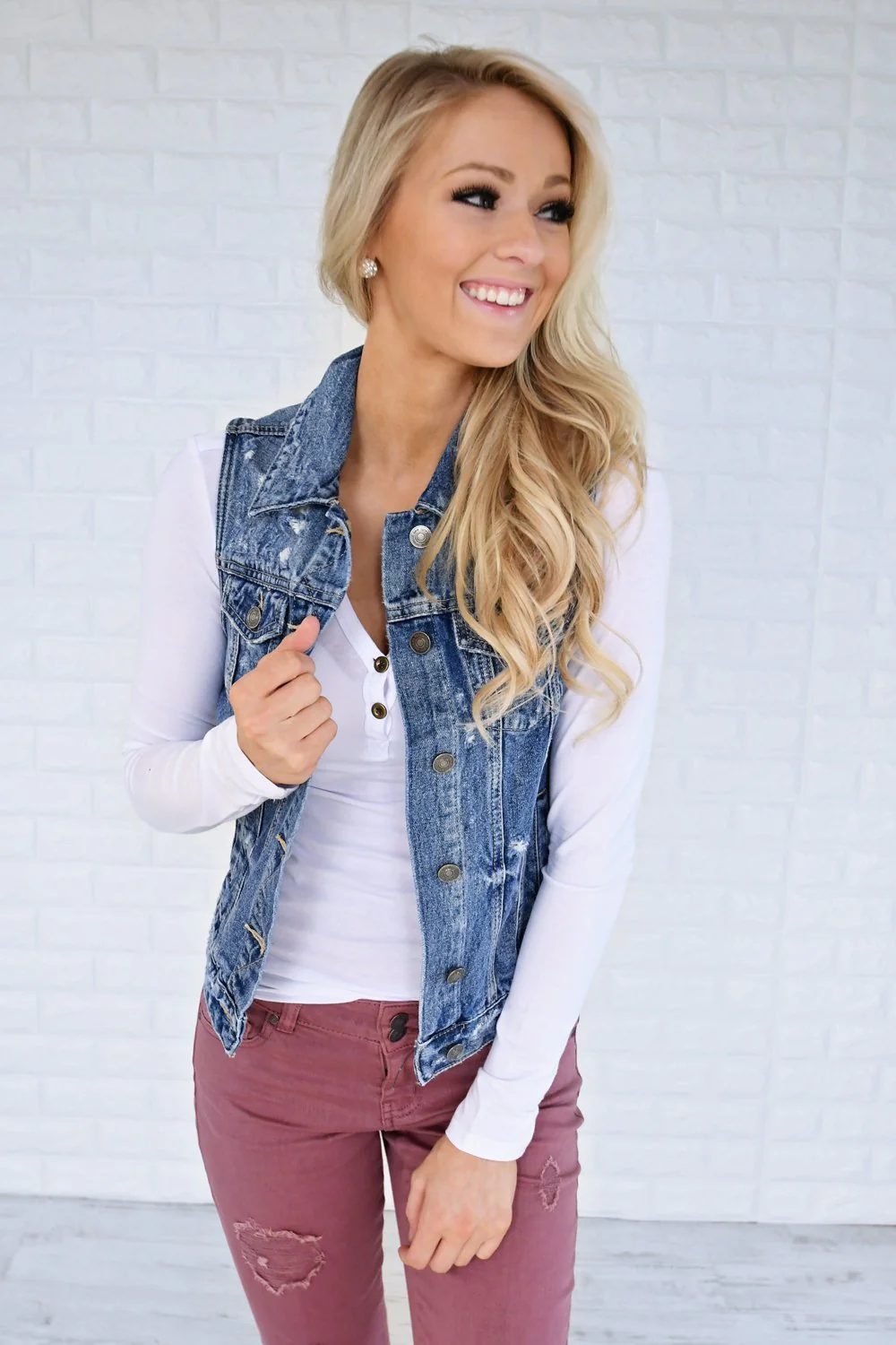 Your Go-To Distressed Denim Vest