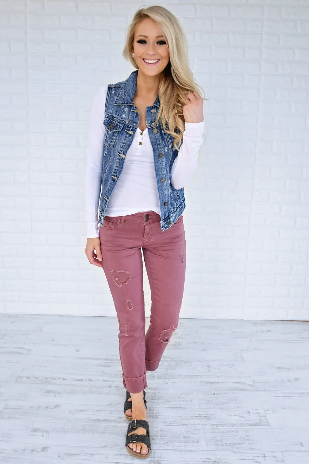 Your Go-To Distressed Denim Vest - Image 2