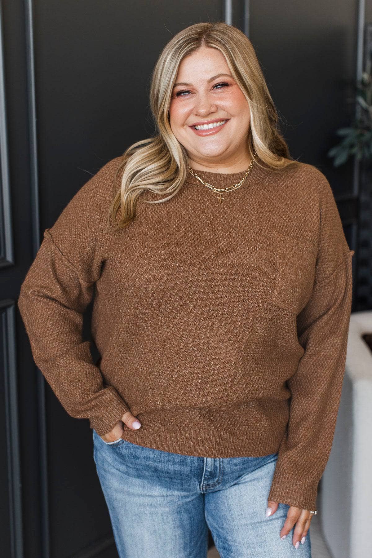 You're My Sanctuary Knit Sweater- Camel - Image 3