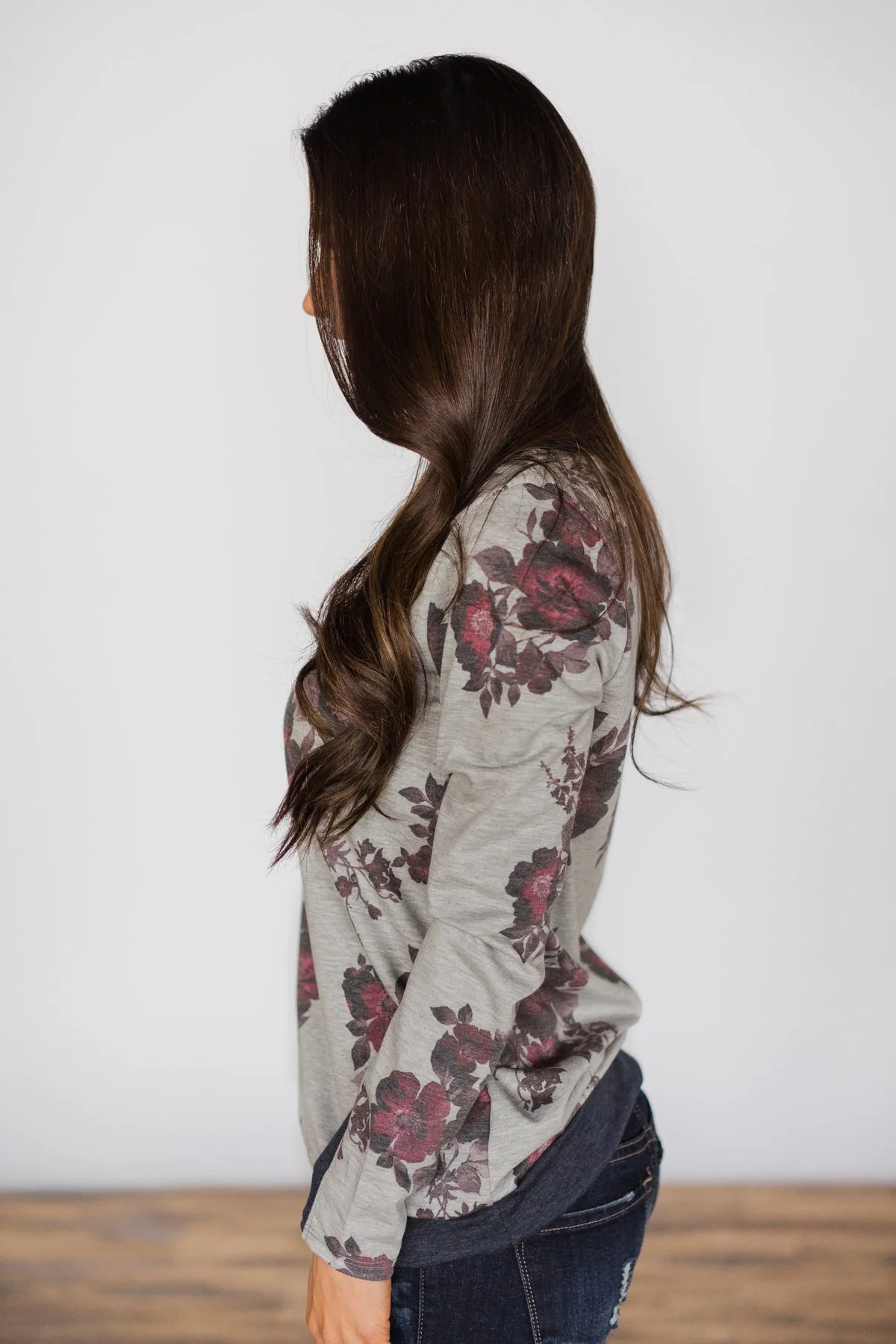You're Still the One Floral Top - Navy - Image 3