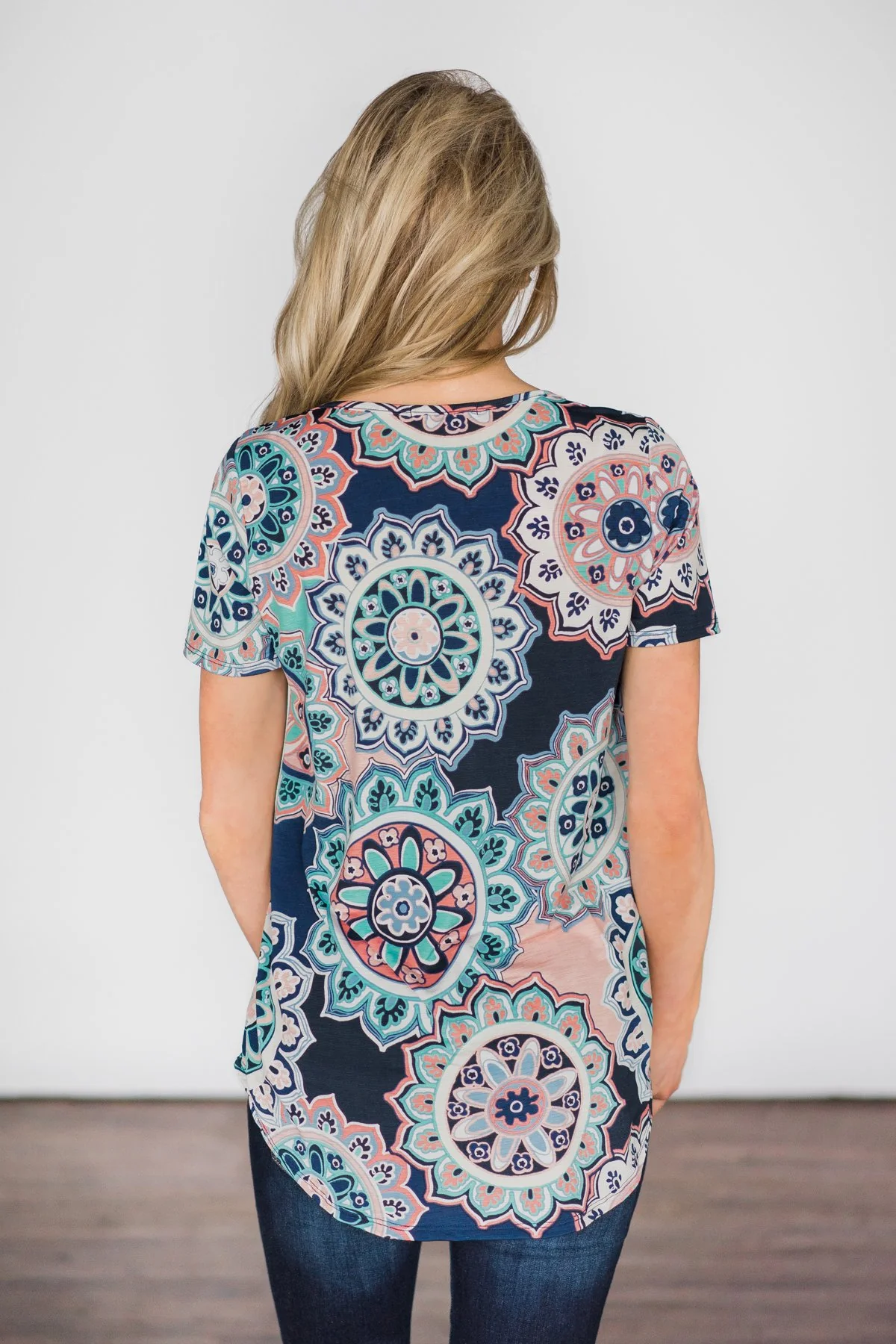 You're Unforgettable Criss Cross Top - Navy - Image 6