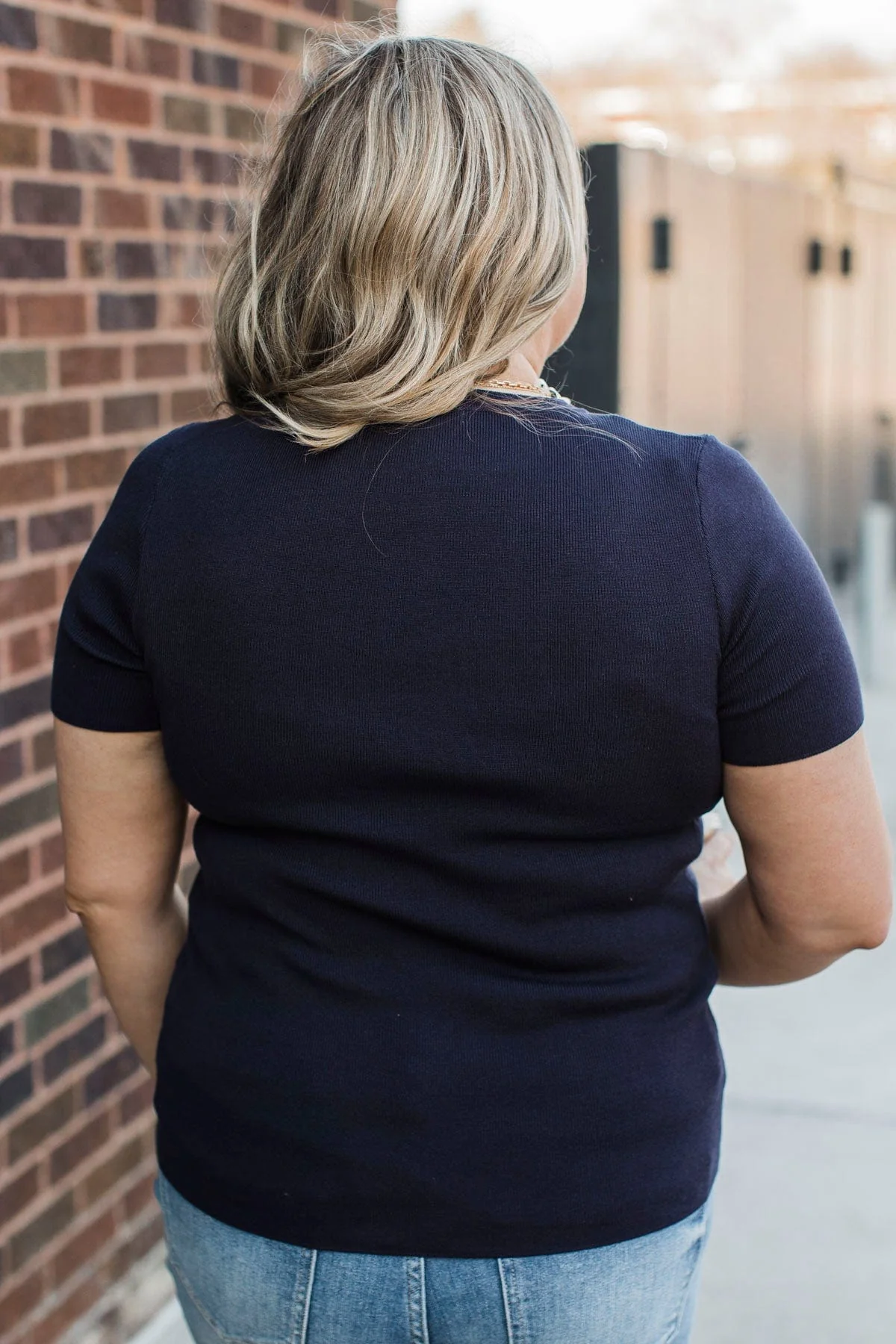Yours For Eternity Knit Top- Dark Navy - Image 8