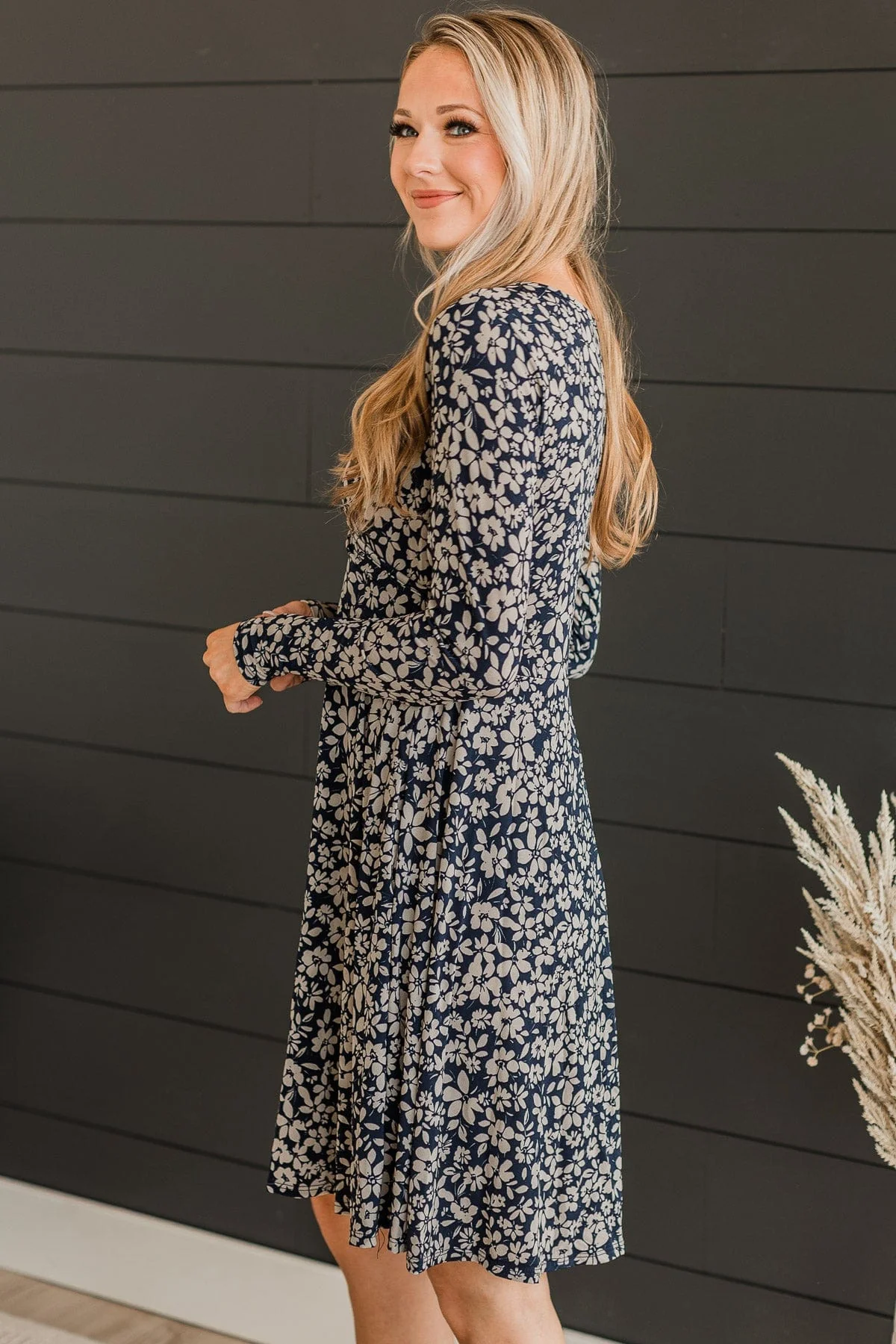 Yours Forevermore Floral Dress- Dark Navy - Image 6
