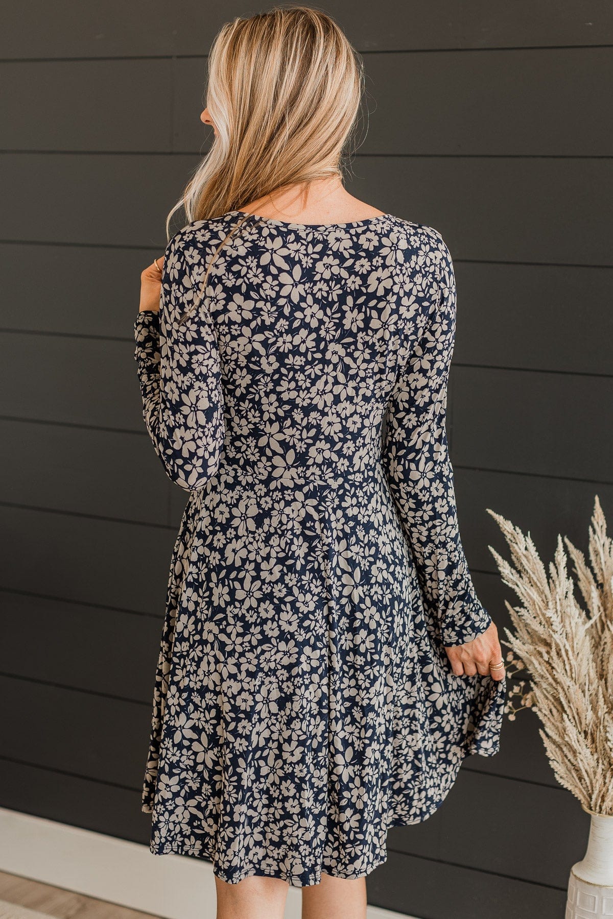 Yours Forevermore Floral Dress- Dark Navy - Image 7