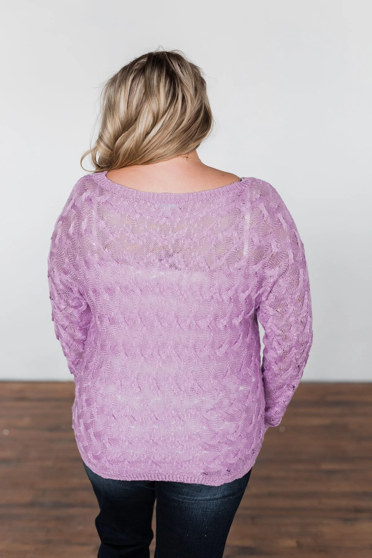 You've Got That Something Knit Sweater- Lavender - Image 10