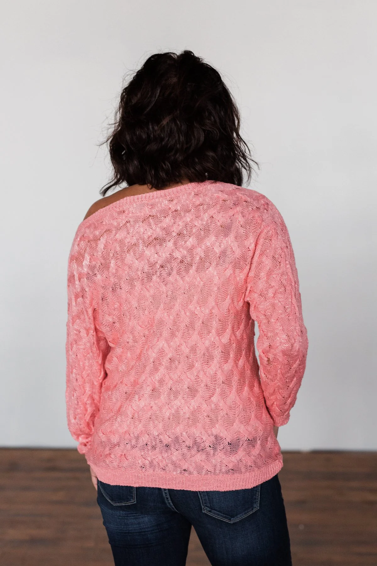 You've Got That Something Knit Sweater- Salmon Pink - Image 21